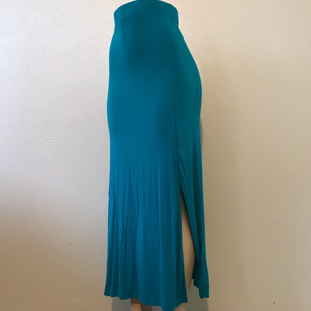 Aqua Turquoise Maxi Skirt size small
